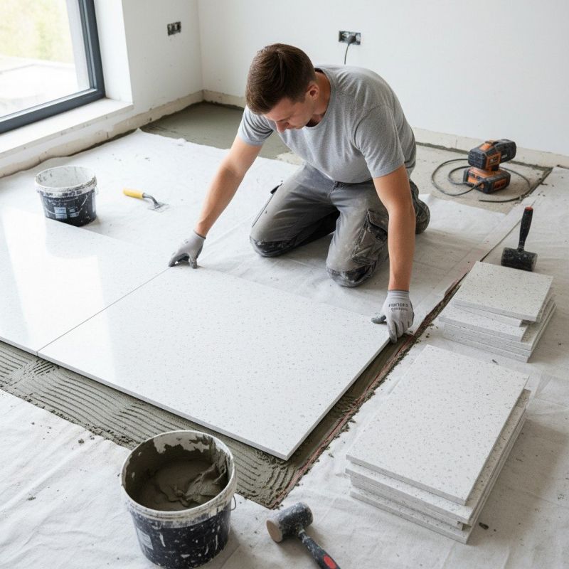 White Granite Tile Replacement