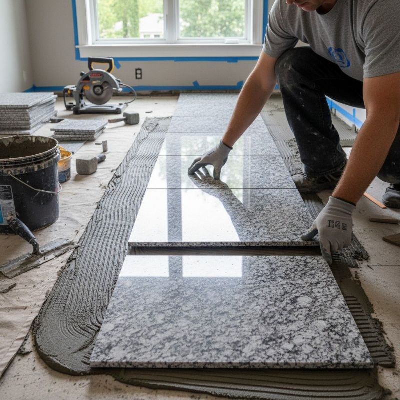 White Granite Tile Replacement