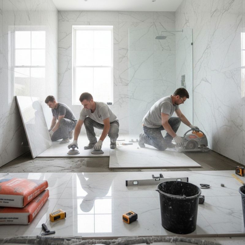 Marble Tile Floor Installation in Olathe, KS