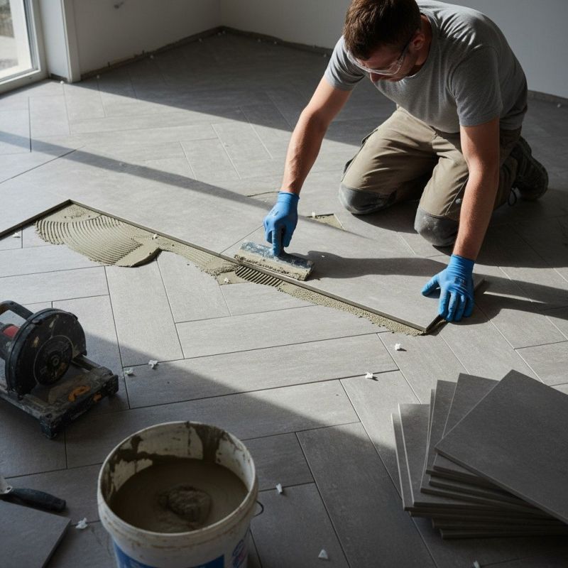 Mosaic Tile Floor Installation in Baltimore, MD