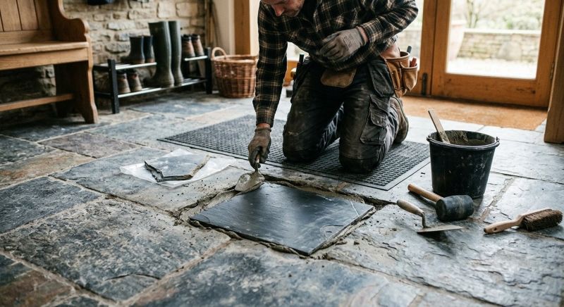 Slate Floor Repair in Alpharetta, GA