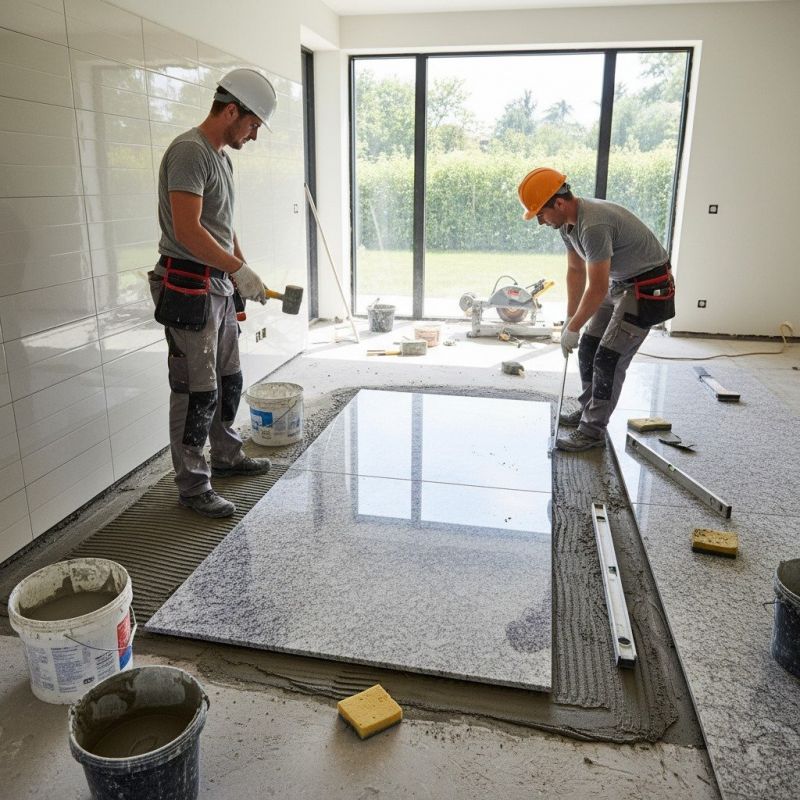 Stone Floor Installation in Olathe, KS