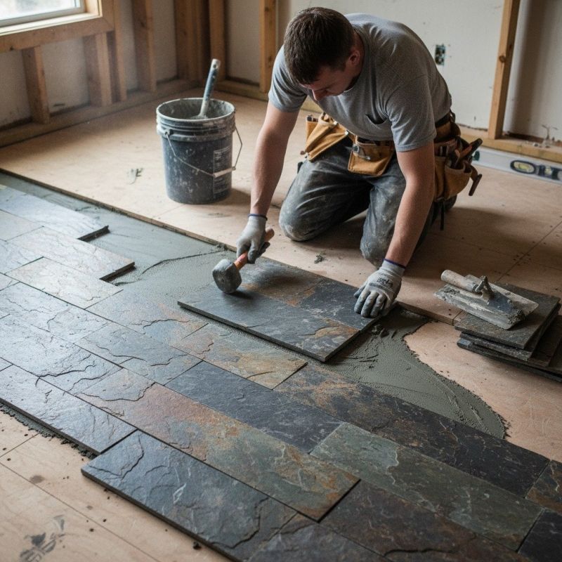 Stone Floor Installation in Overland Park, KS