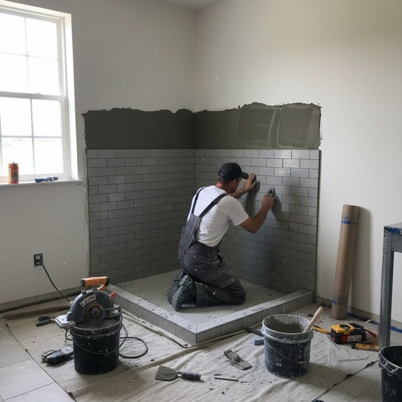Tile Shower Floor Installation in Denver County, CO