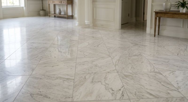 White Marble Tile Installation in Overland Park, KS
